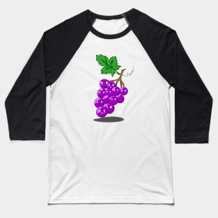 Kawaii Grapes with Faces Baseball T-Shirt